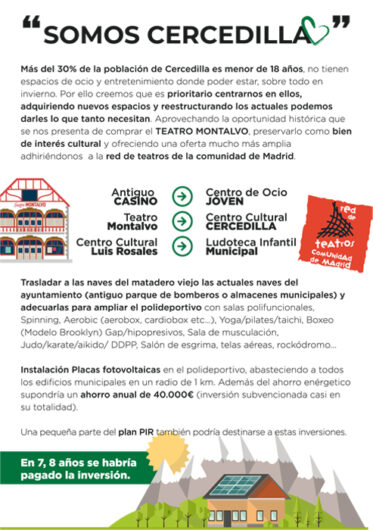 Programa electoral Grupo Independiente Cercedilla
