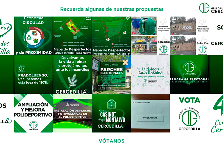 Final campaña electoral elecciones municipales 2023 Grupo Independiente Cercedilla (GIC)
